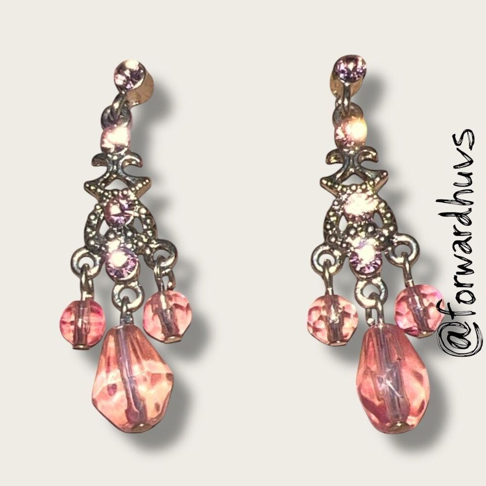 Bundle Sale 3 for $15 | Pink & Marbled Drop Earrings